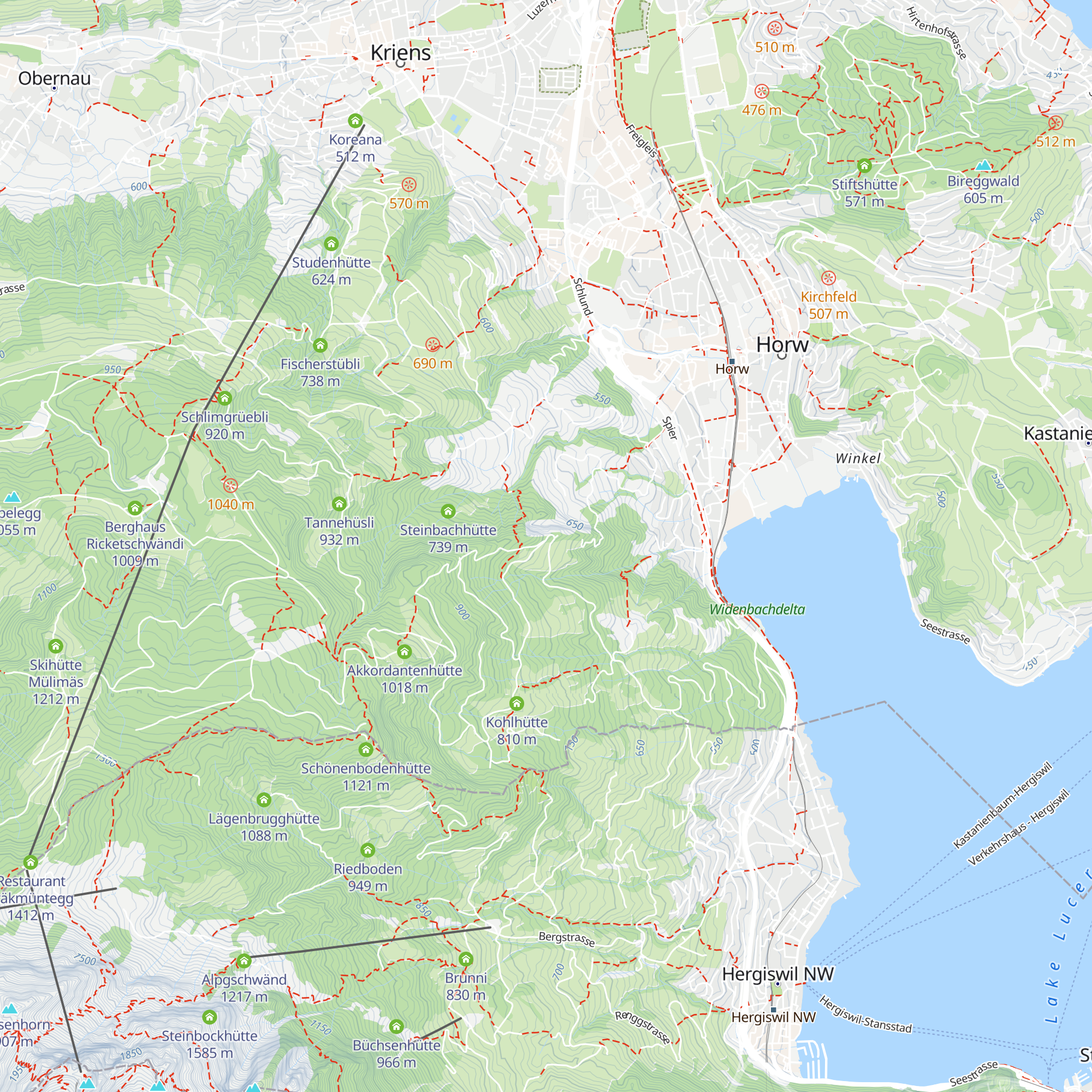 Restaurant Schwendelberg map