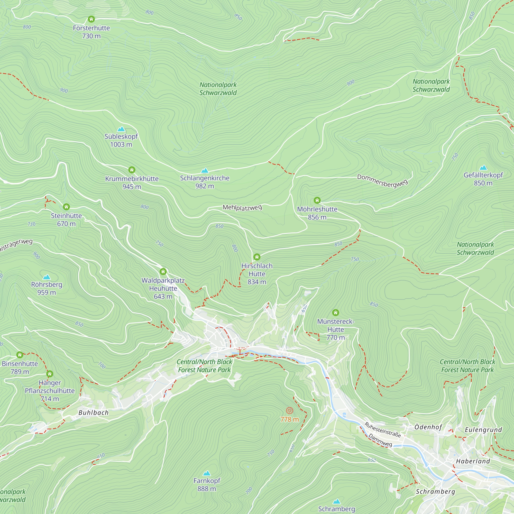 Hirschlach Hütte map