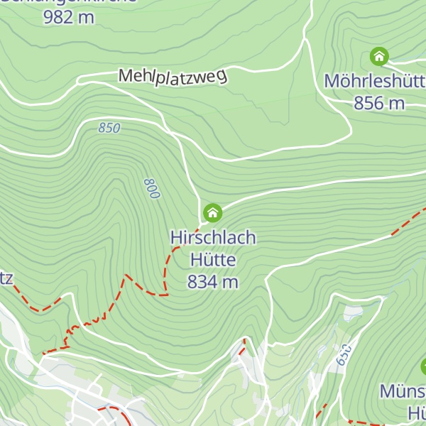Map of Hirschlach Hütte