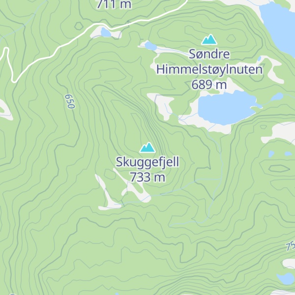 Map of Skuggefjell