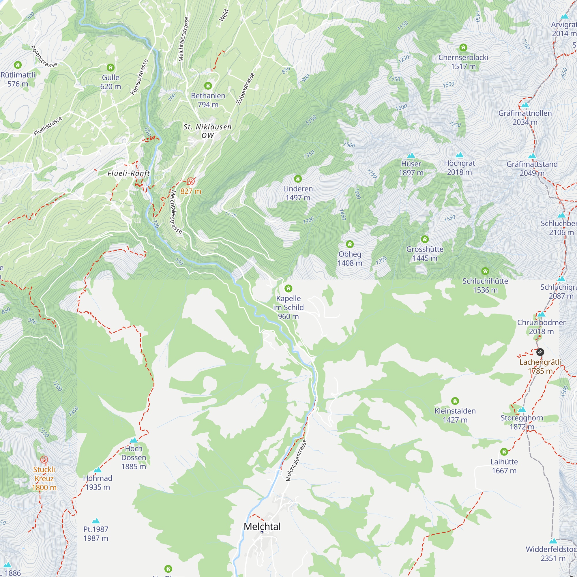 Kapelle im Schild map