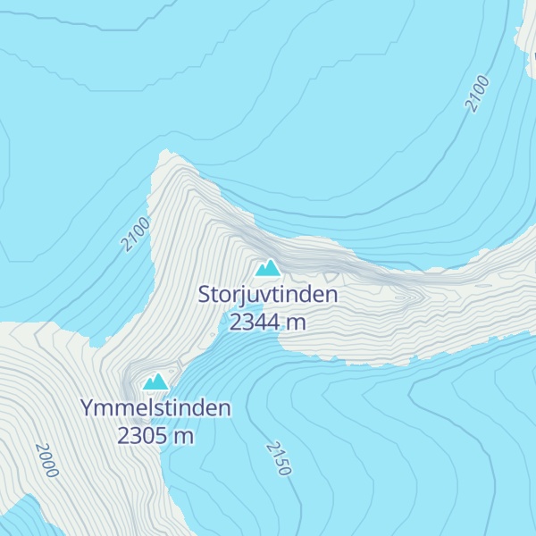 Map of Storjuvtinden