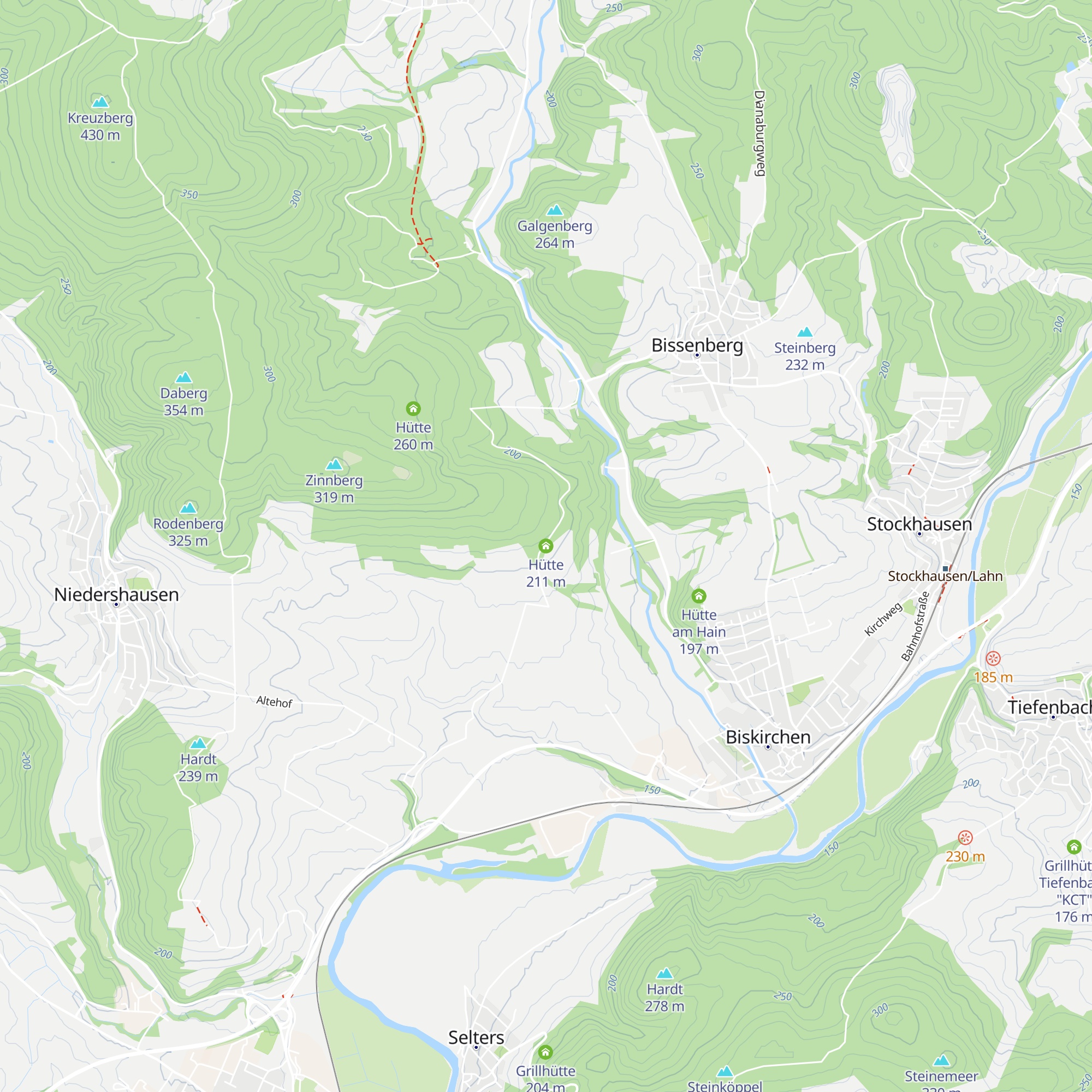 Hütte map