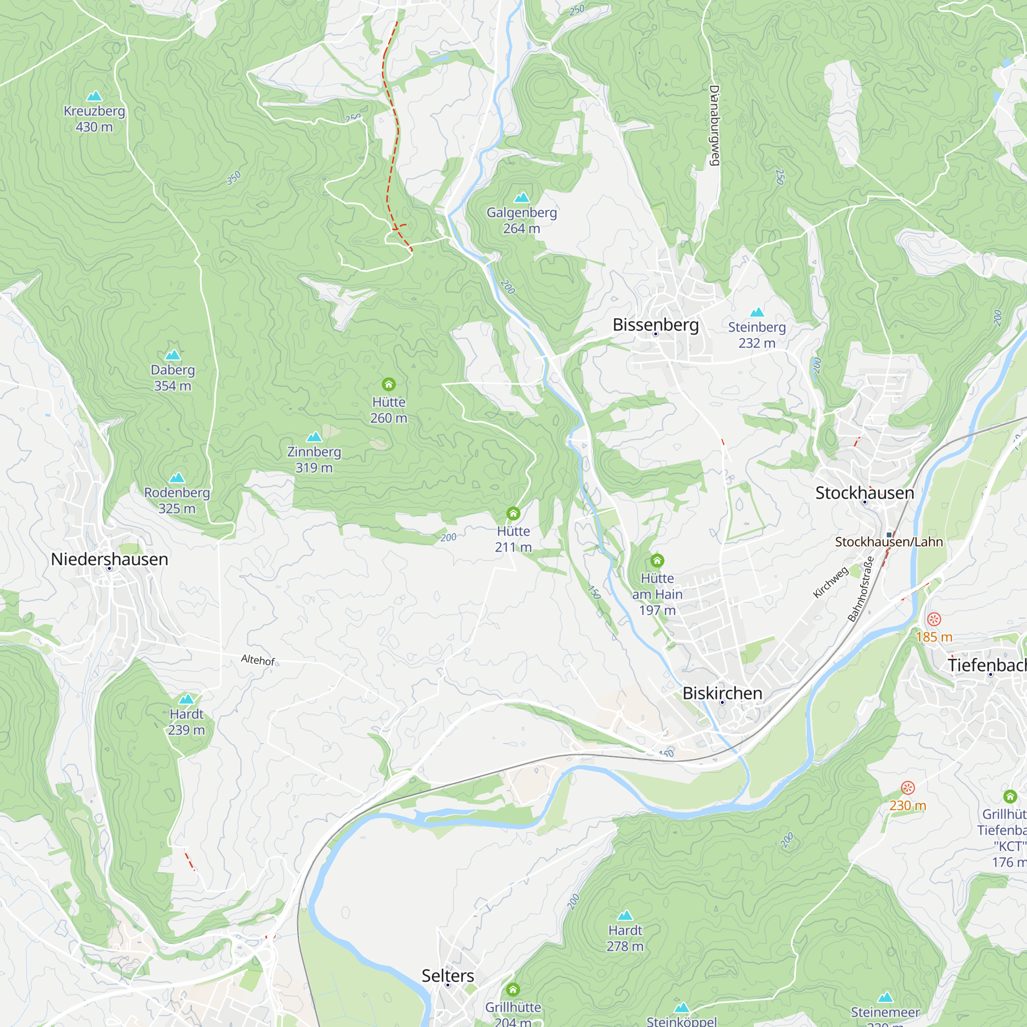 Hütte map
