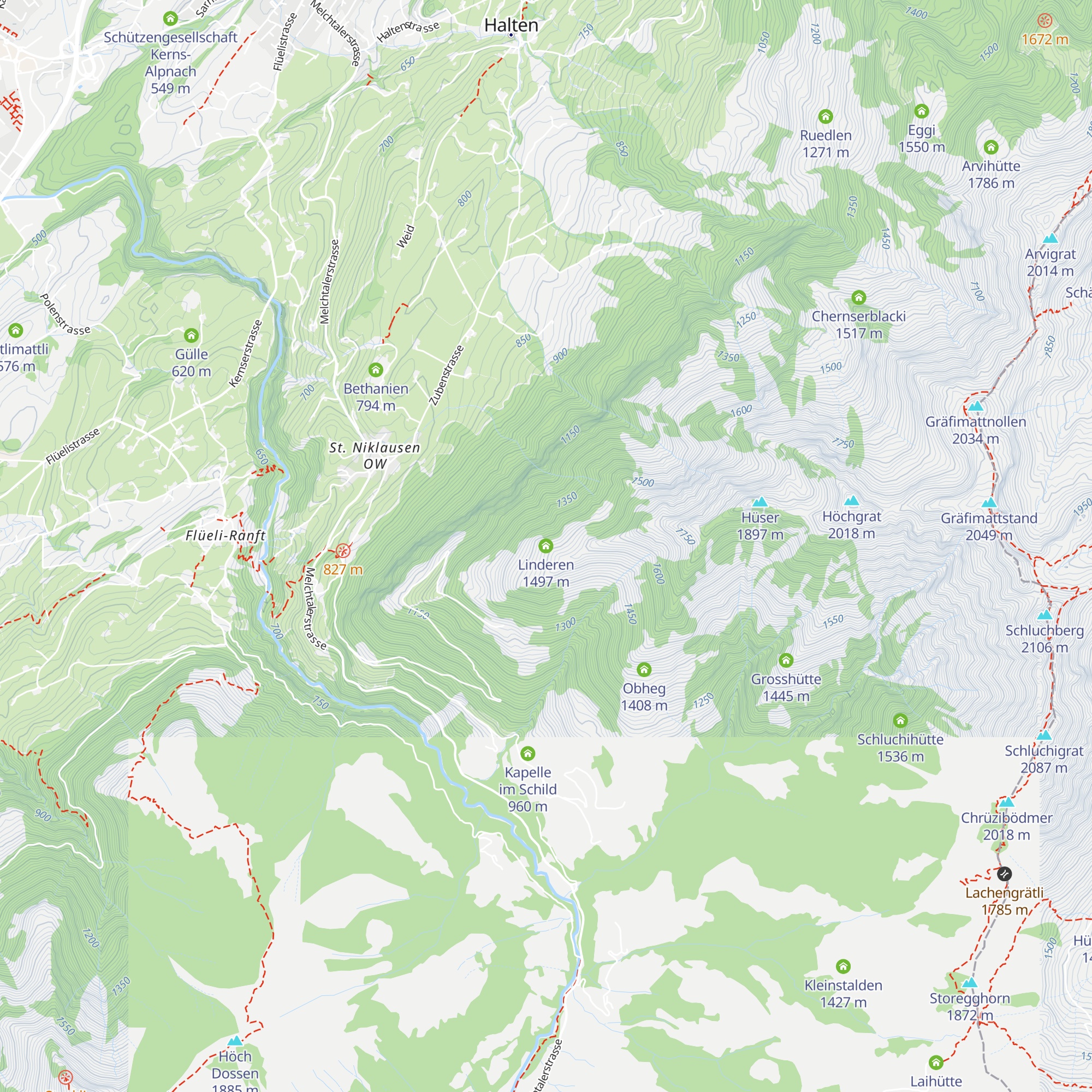 Linderen map