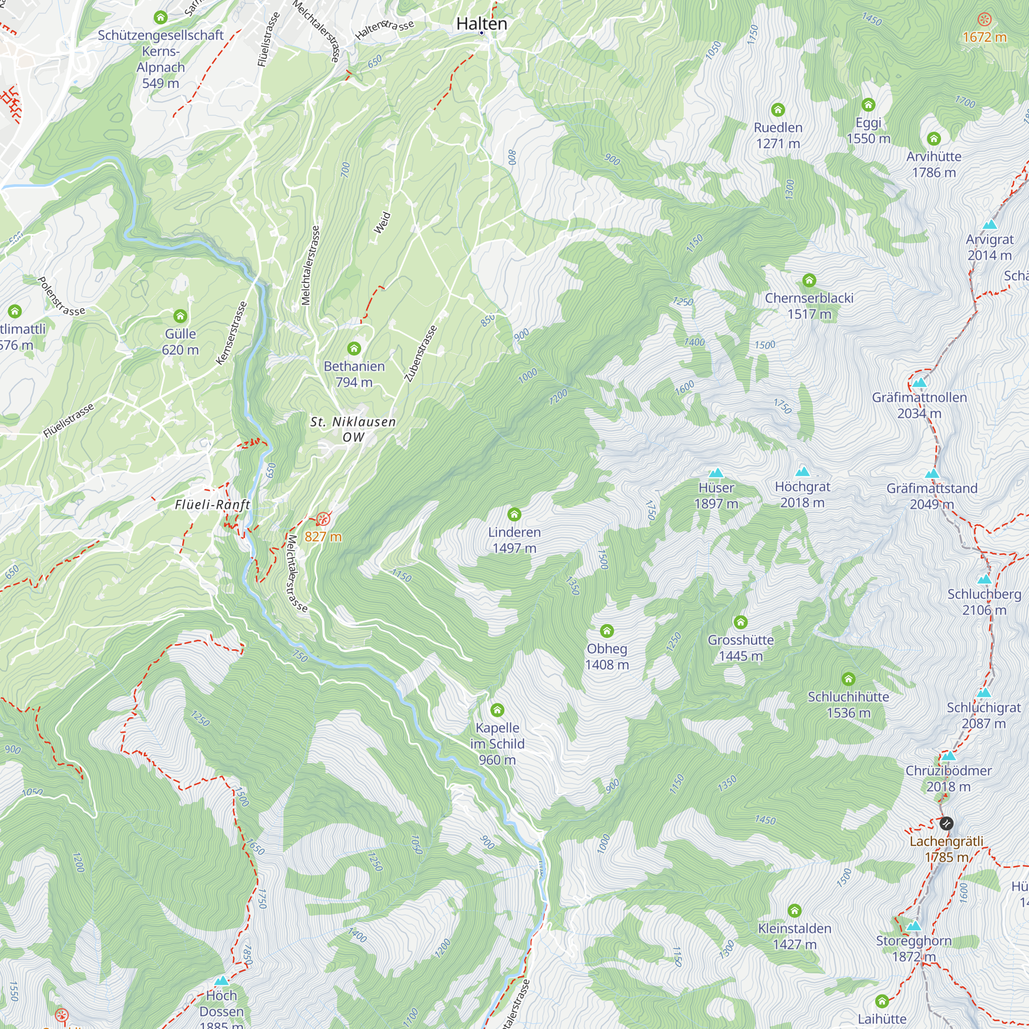 Linderen map