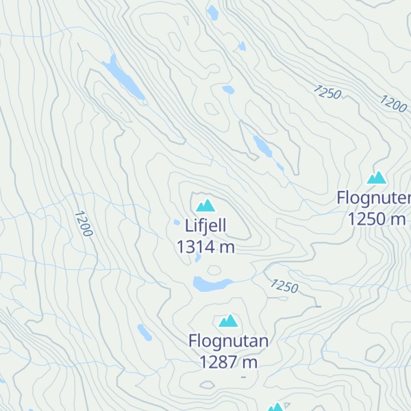 Map of Lifjell