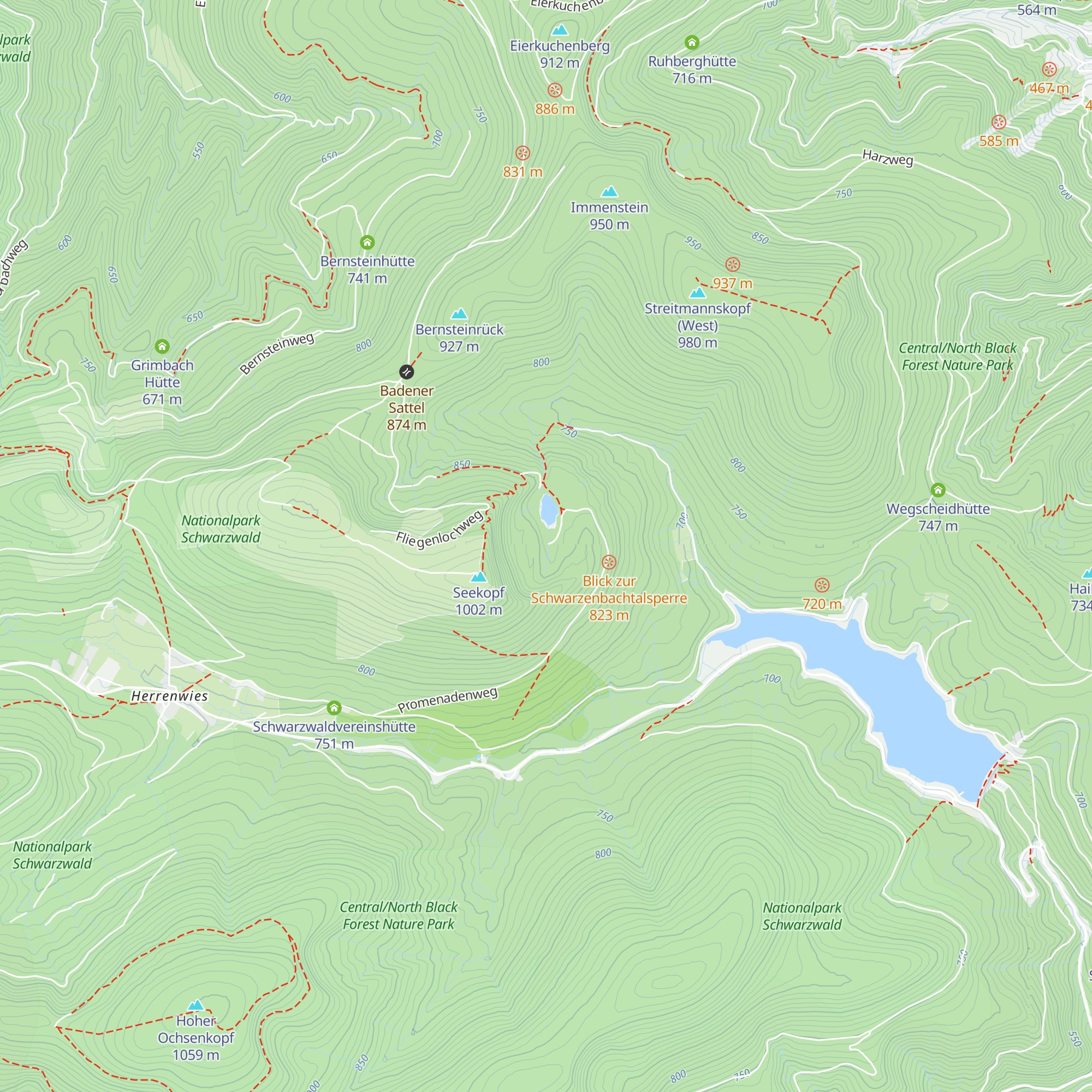 Herrenwieser See Hütte map