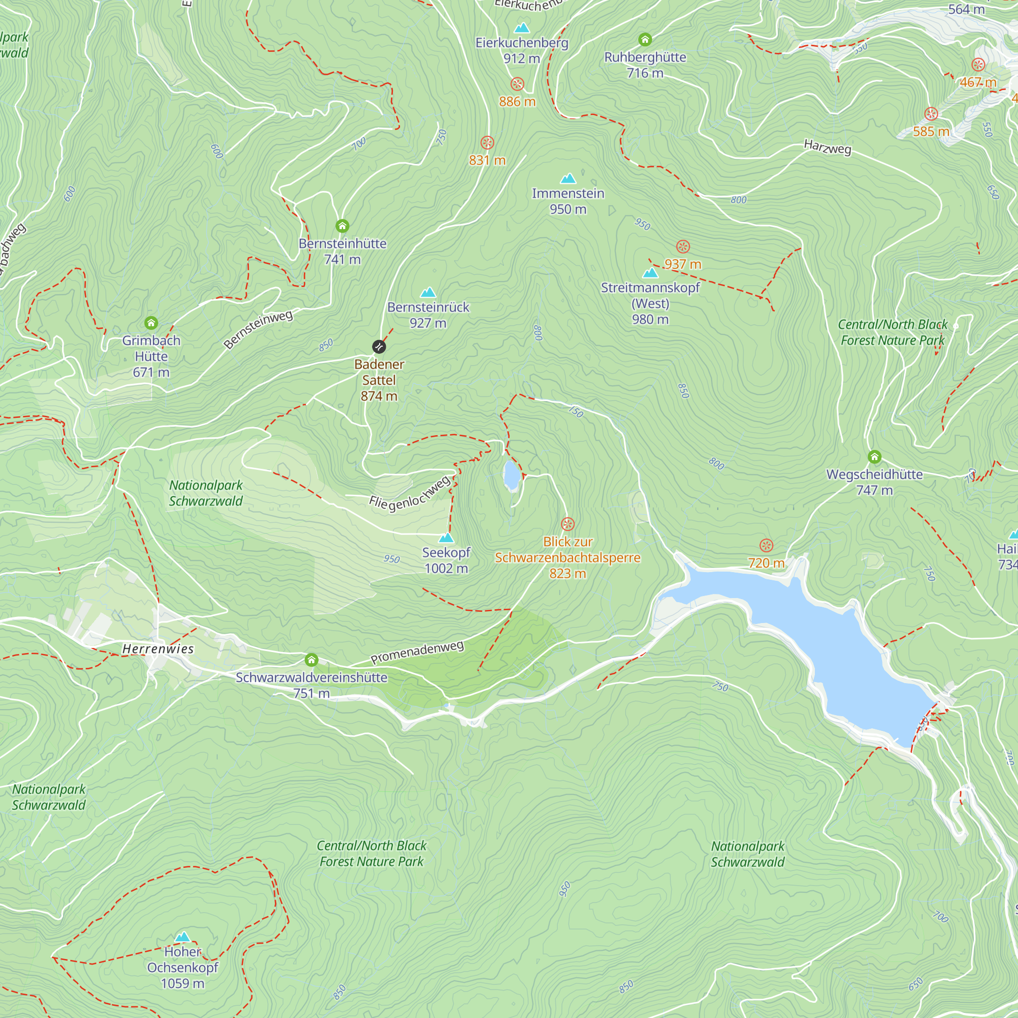 Herrenwieser See Hütte map