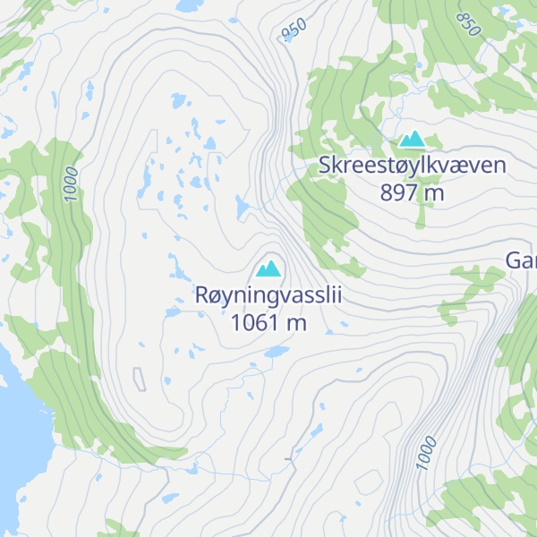 Map of Røyningvasslii
