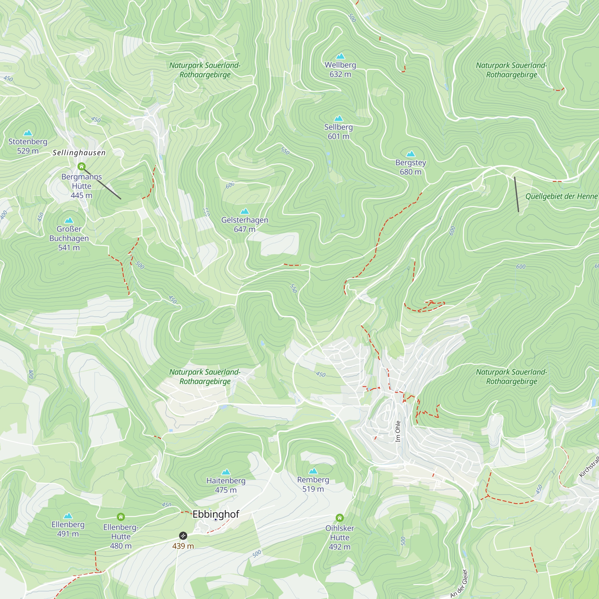 Koppenhütte map