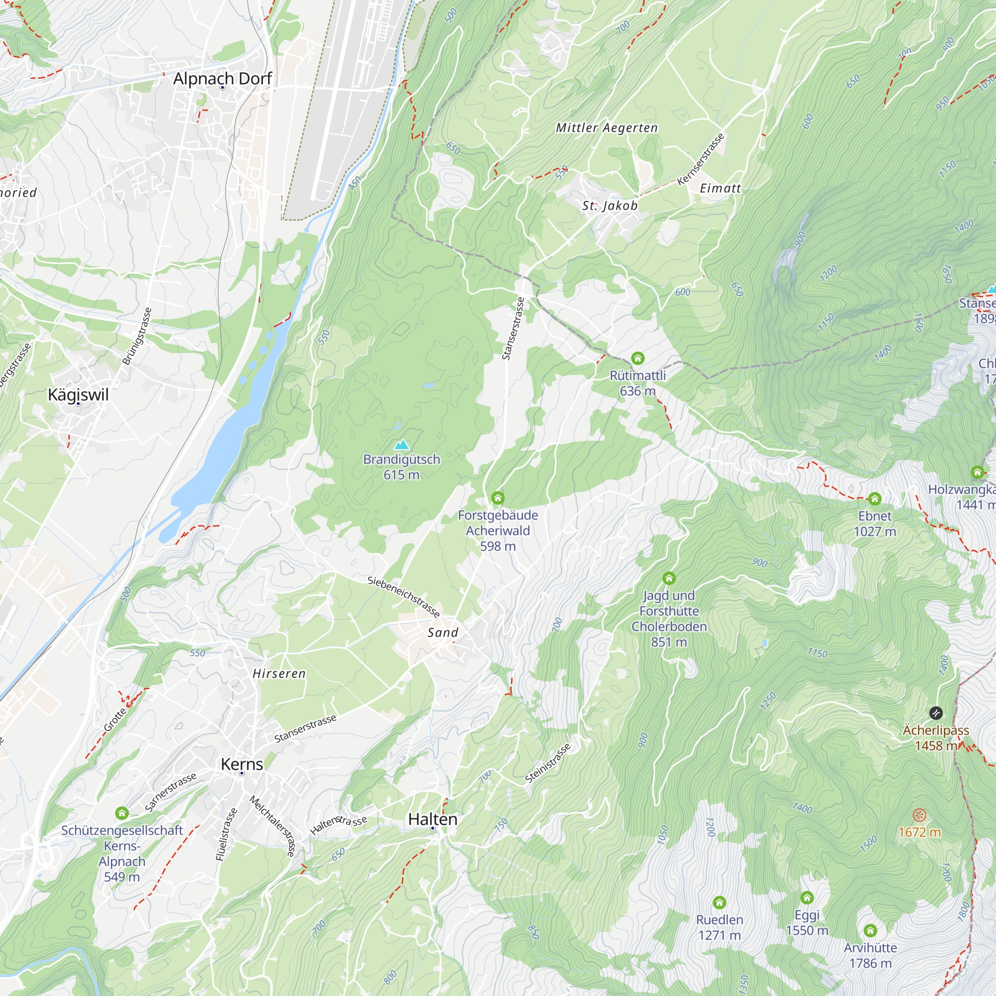 Forstgebäude Acheriwald map