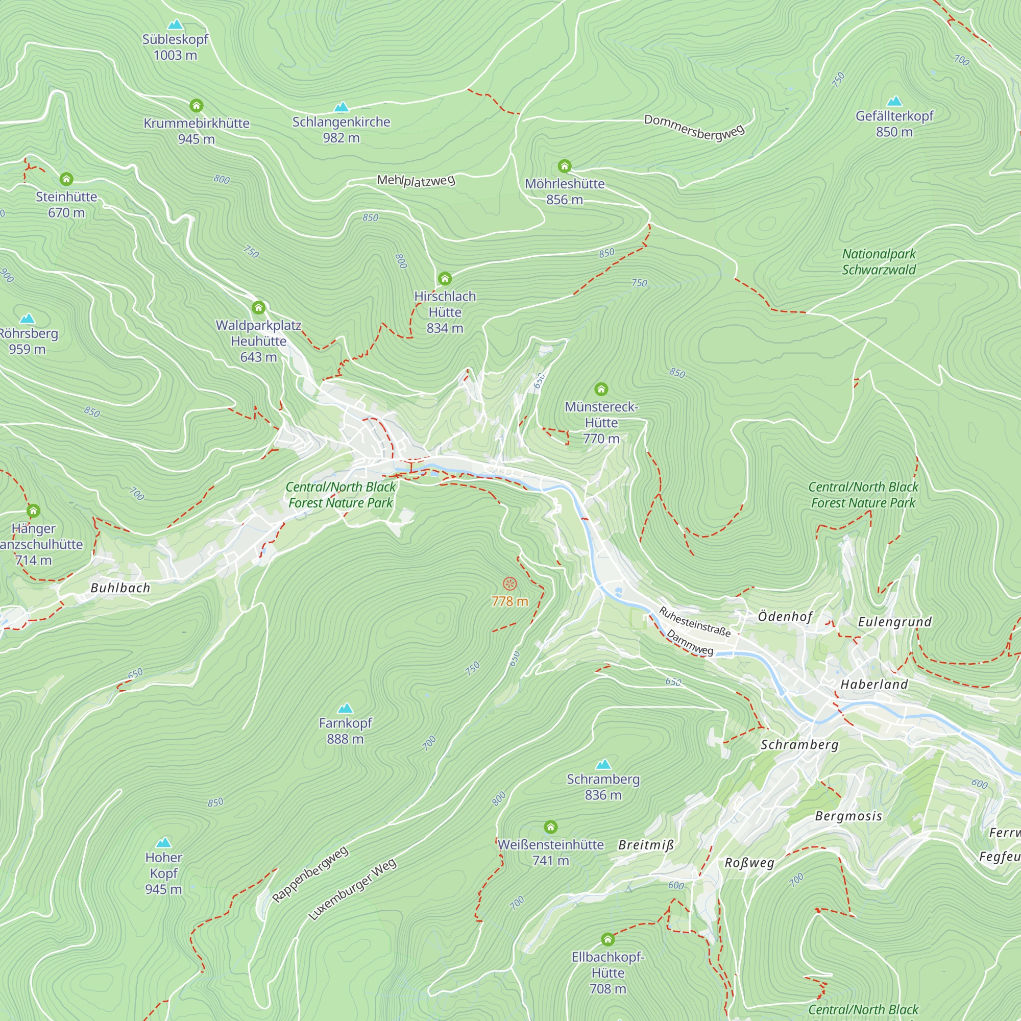 Jägerruhe-Hütte map