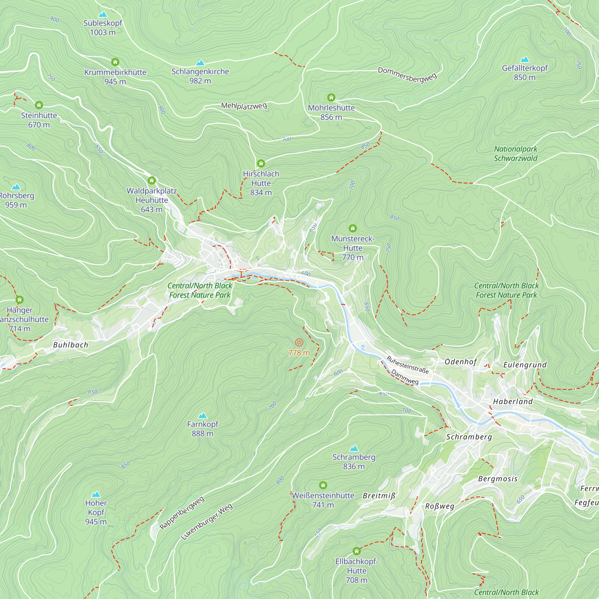 Jägerruhe-Hütte map