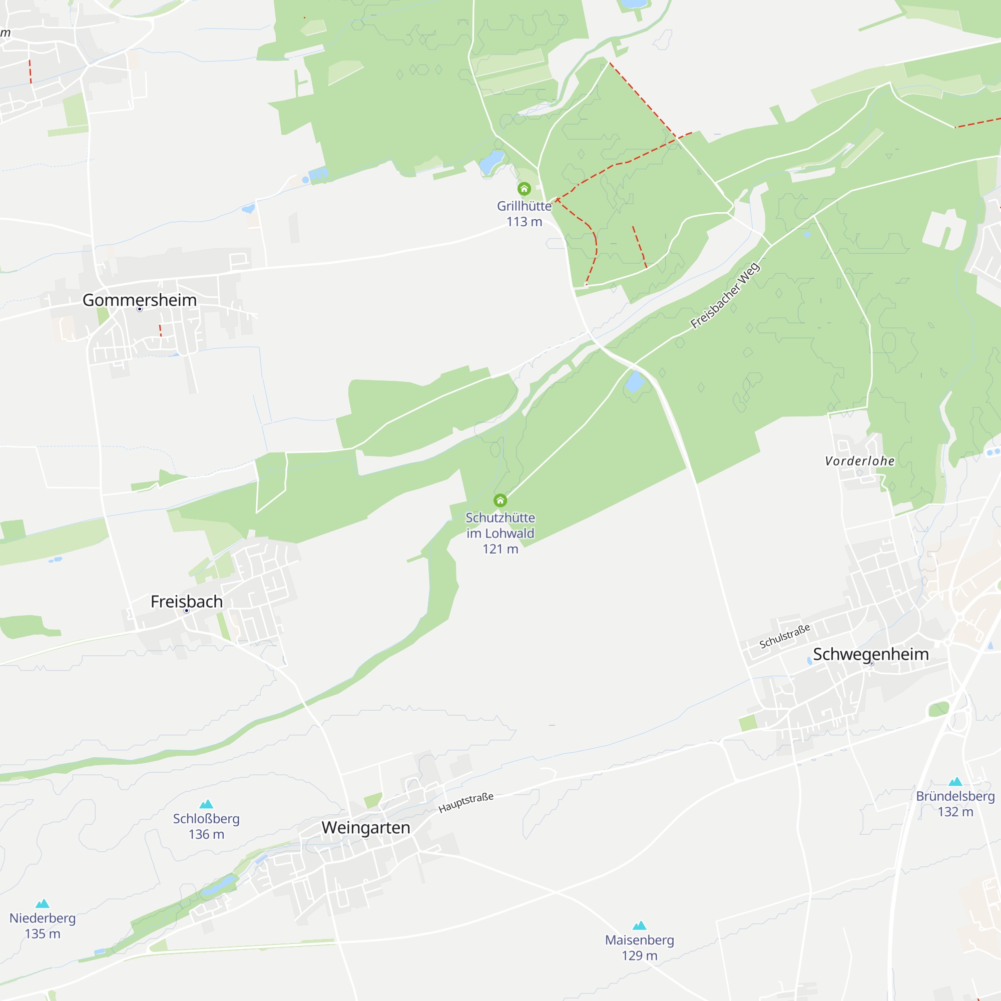 Schutzhütte im Lohwald map