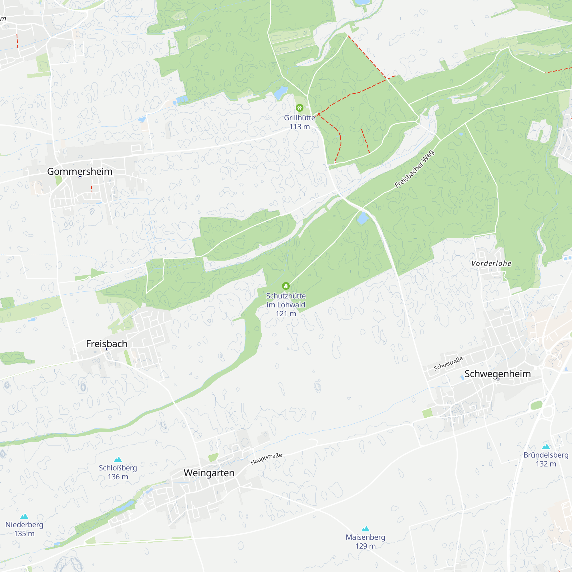 Schutzhütte im Lohwald map