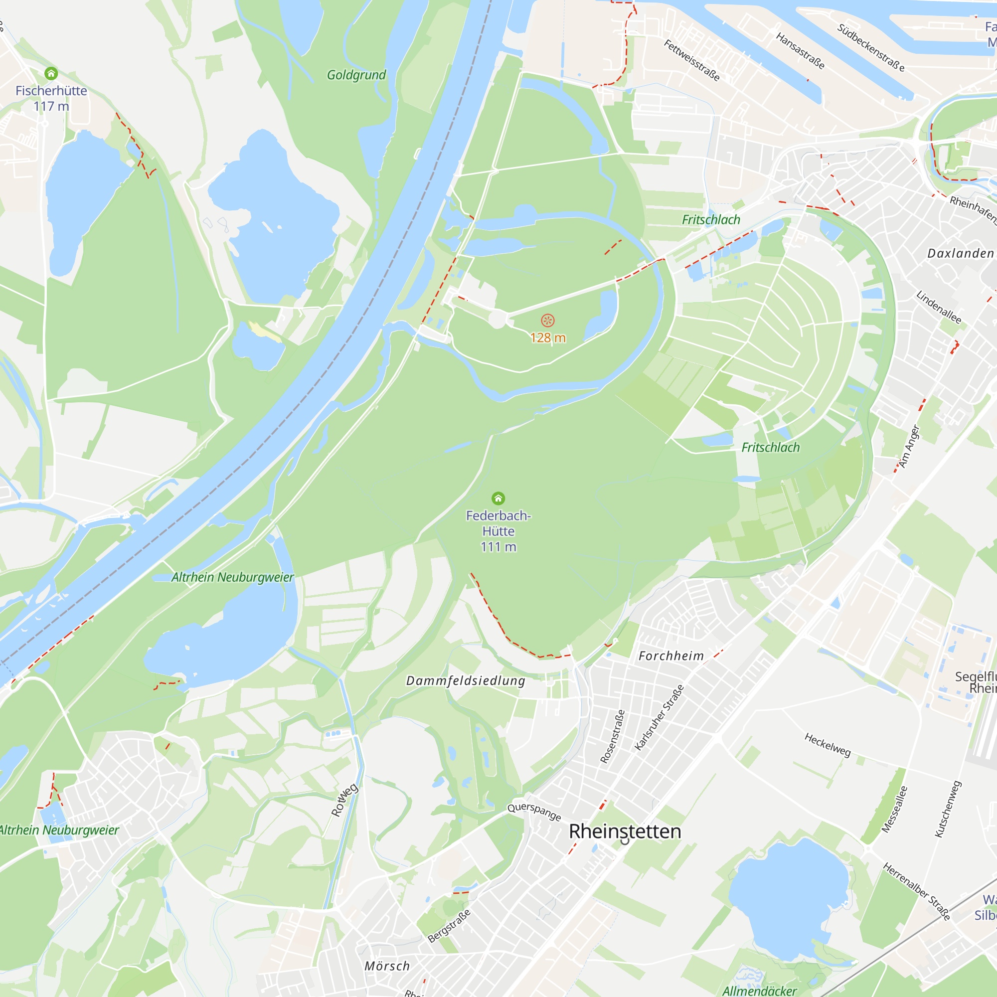 Federbach-Hütte map