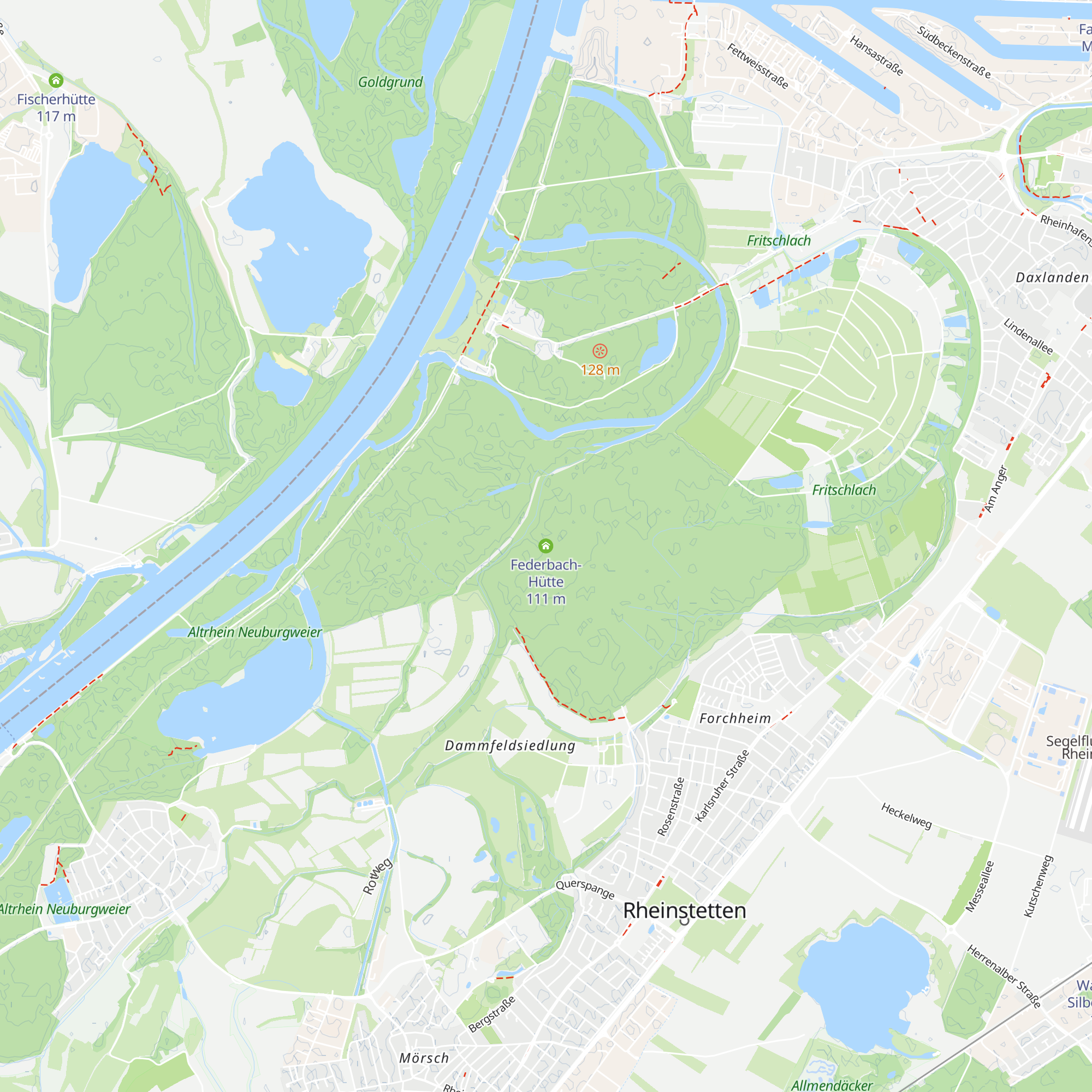 Federbach-Hütte map