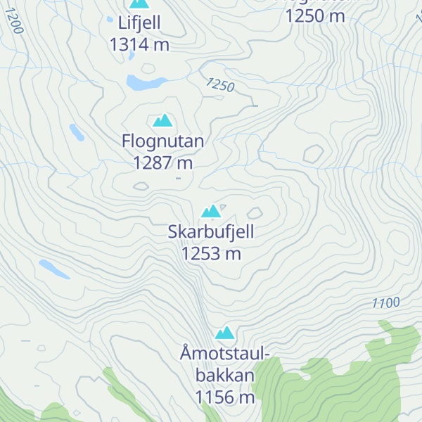 Map of Skarbufjell