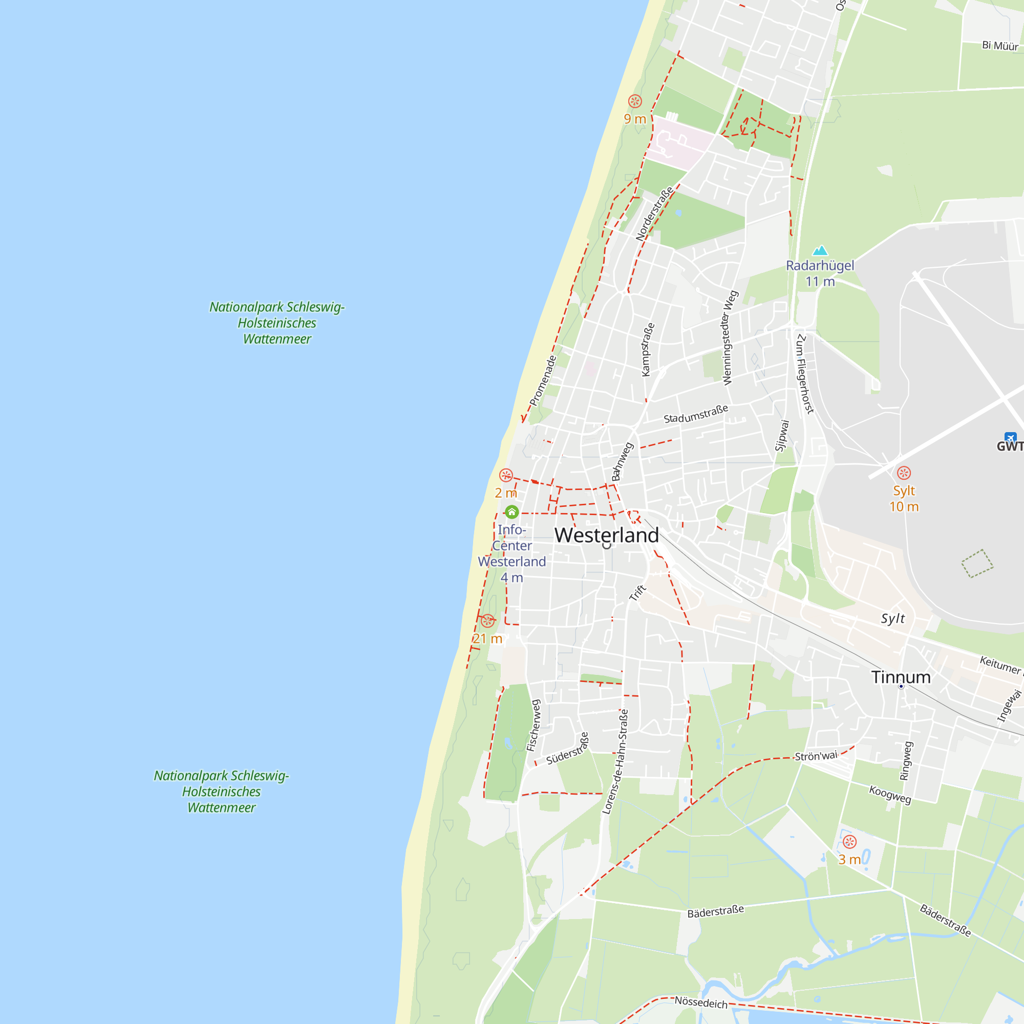 Info-Center Westerland map