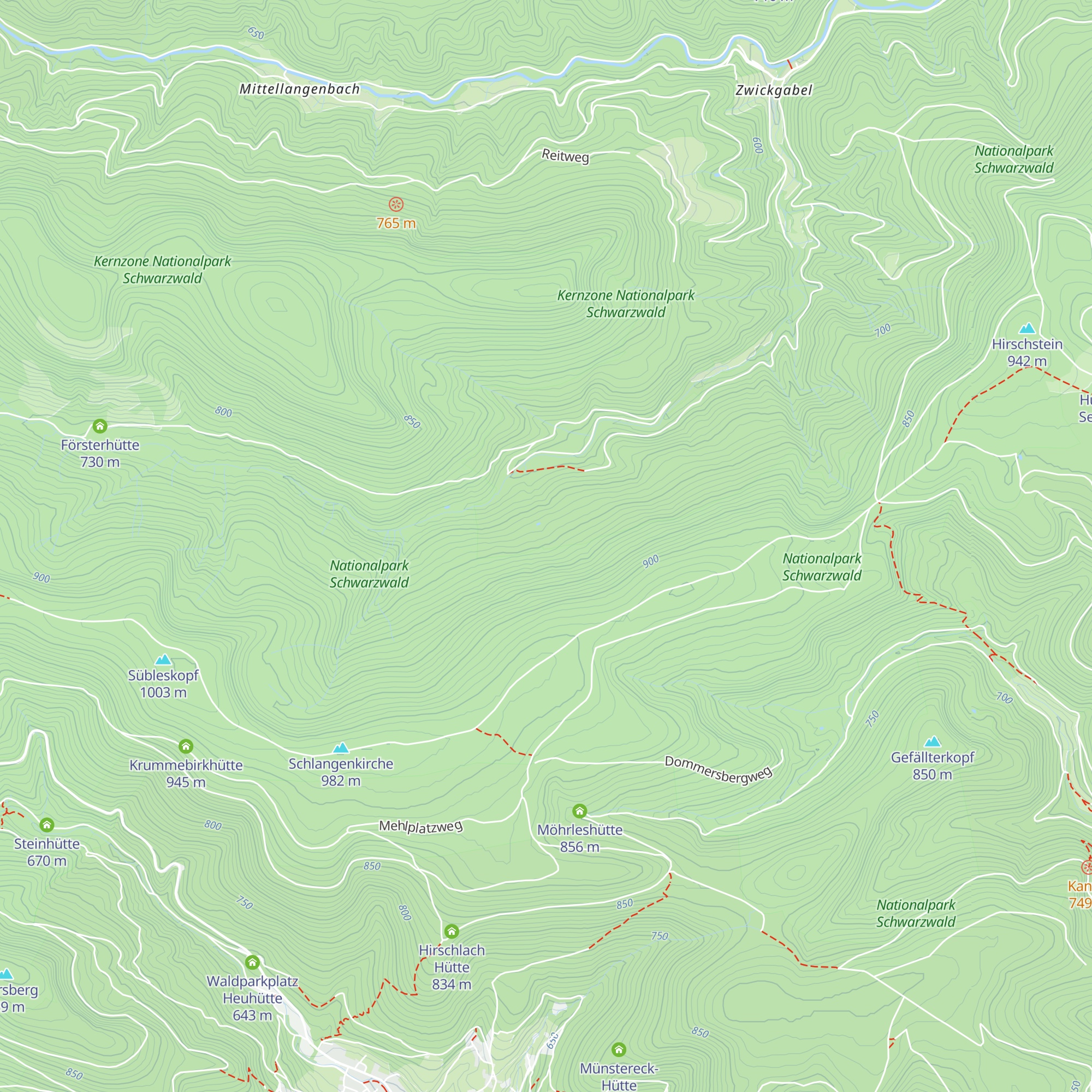 Weberhütte map
