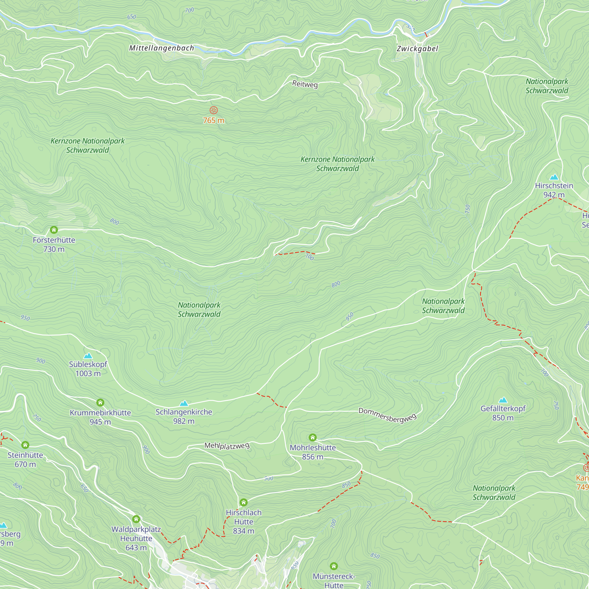 Weberhütte map