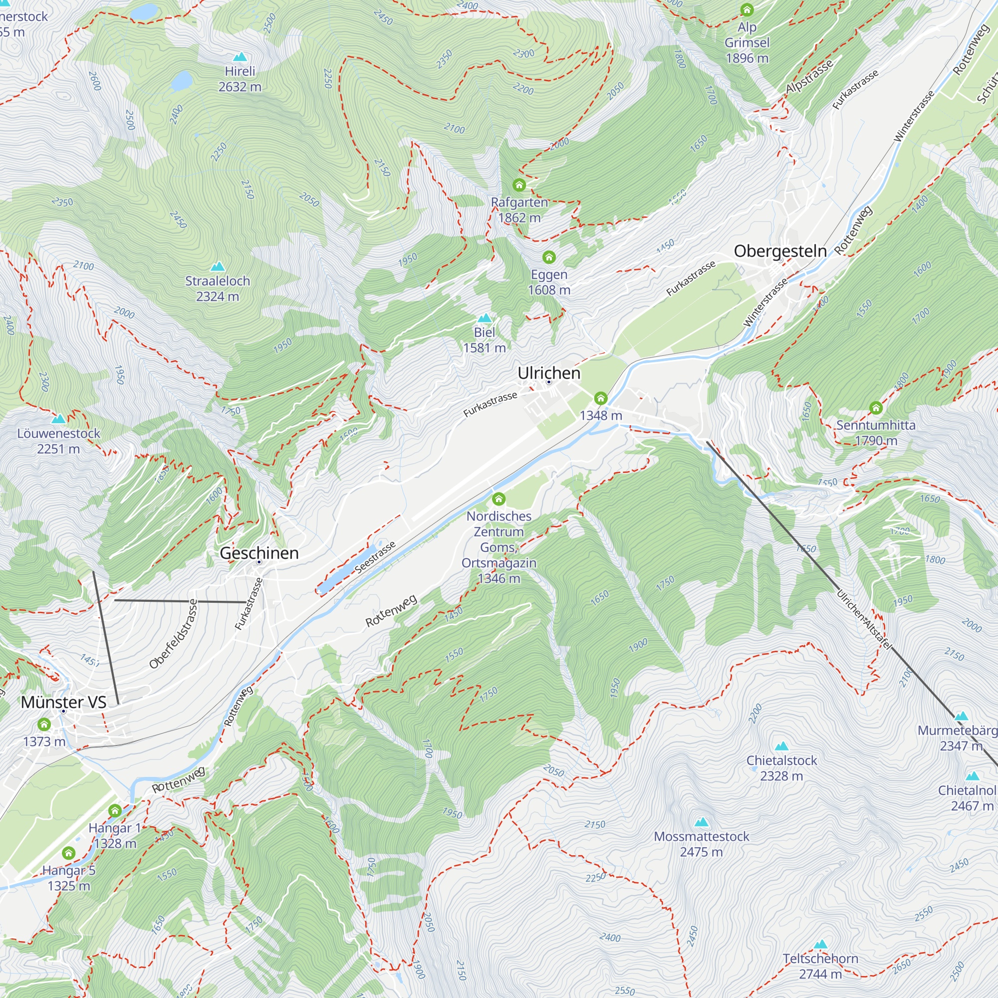 Nordisches Zentrum Goms, Ortsmagazin map
