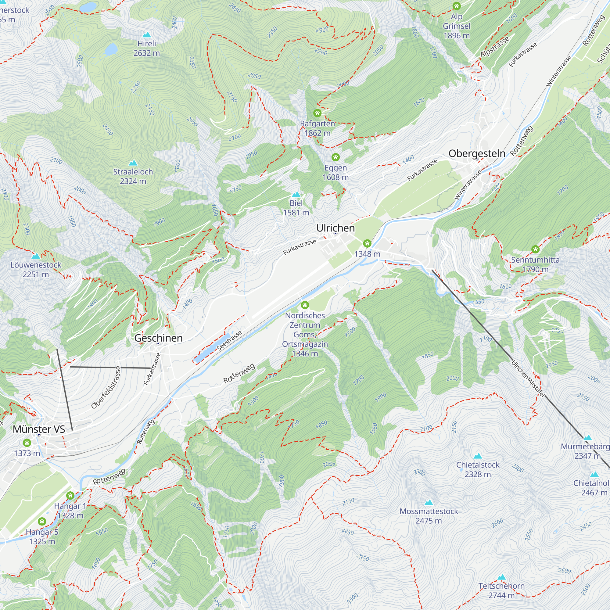 Nordisches Zentrum Goms, Ortsmagazin map