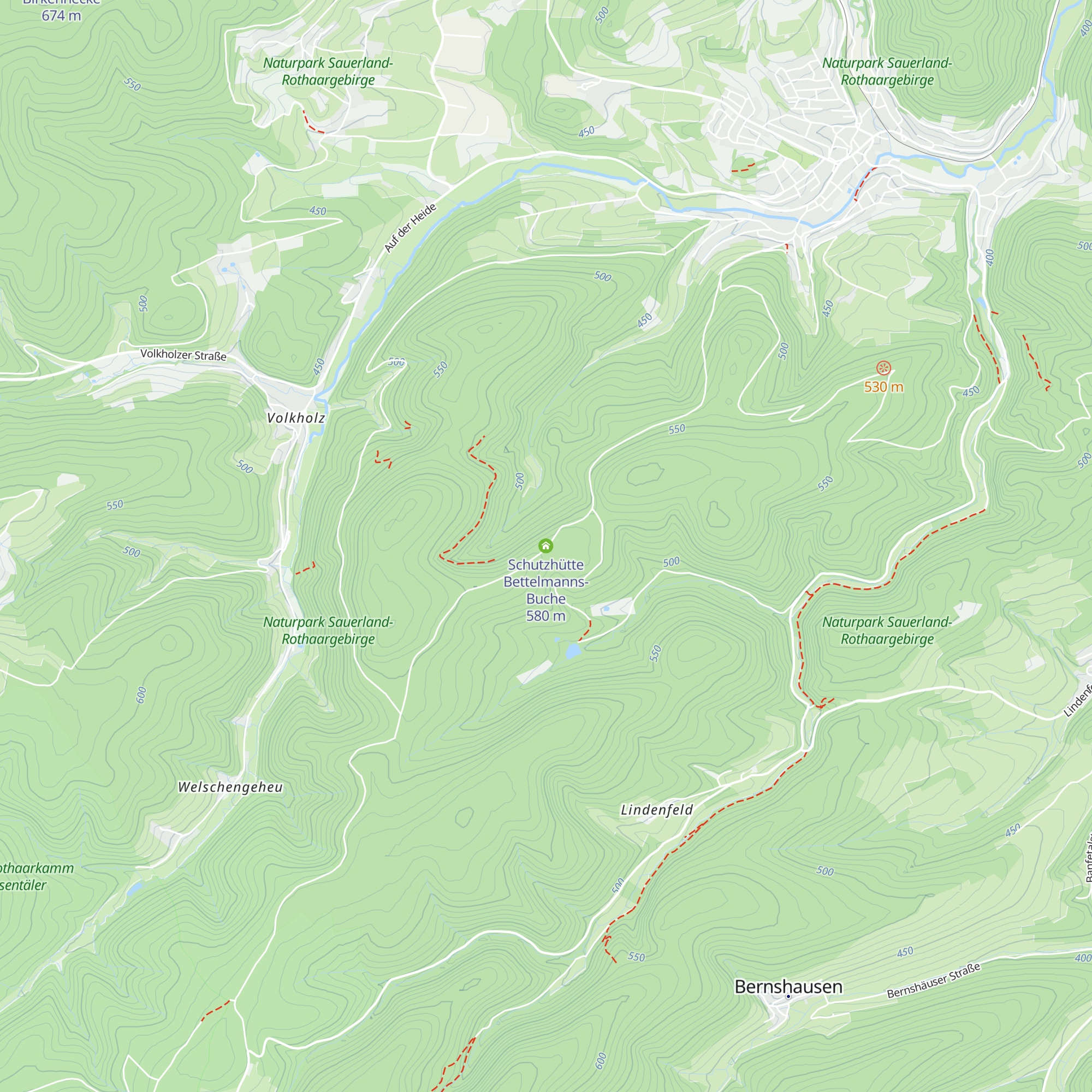 Schutzhütte Bettelmanns-Buche map