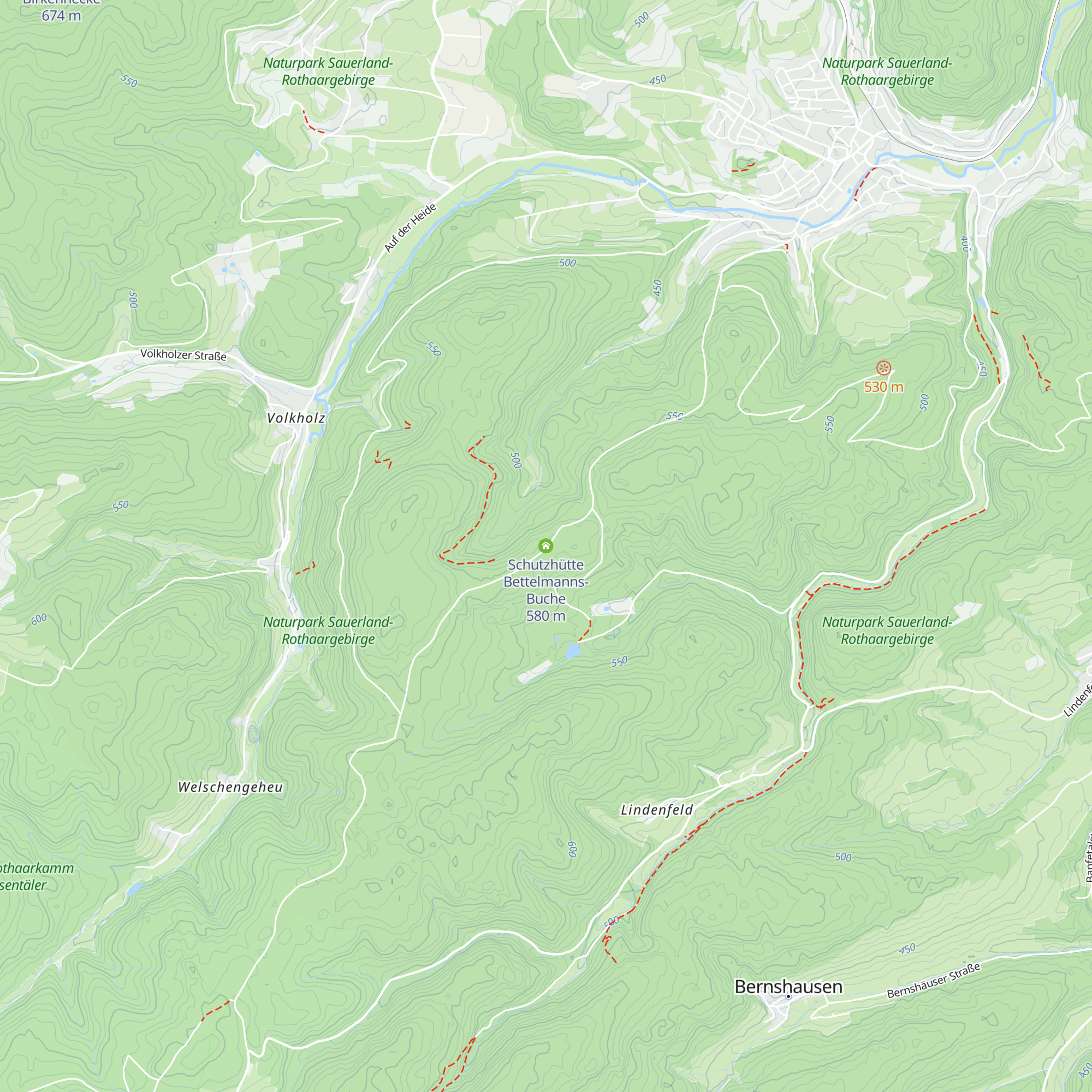 Schutzhütte Bettelmanns-Buche map