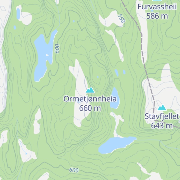 Map of Ormetjønnheia