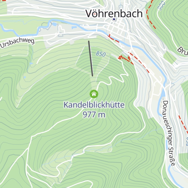 Map of Kandelblickhütte