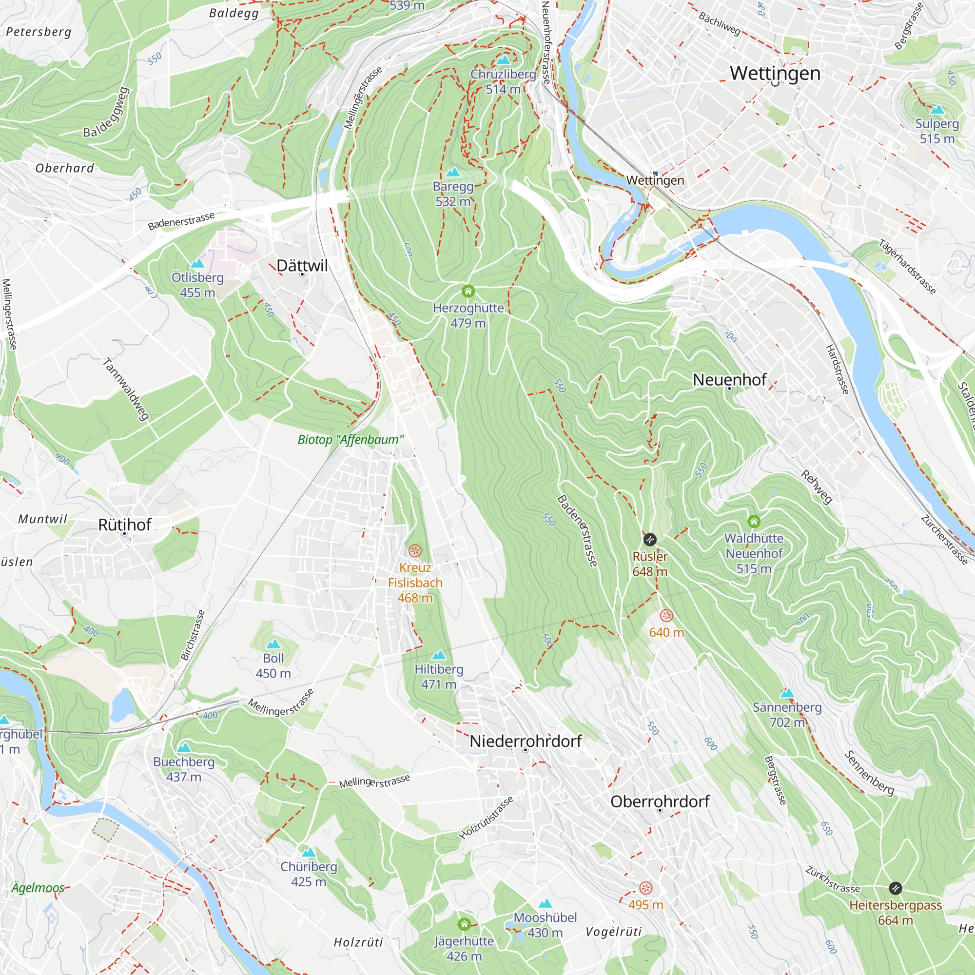 Waldhütte map
