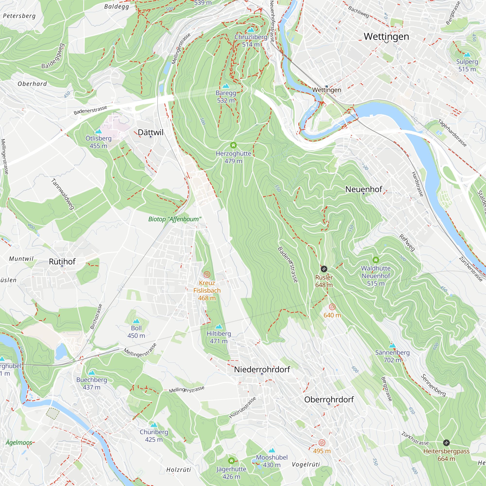 Waldhütte map