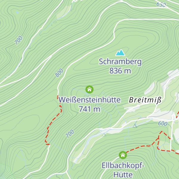 Map of Weißensteinhütte