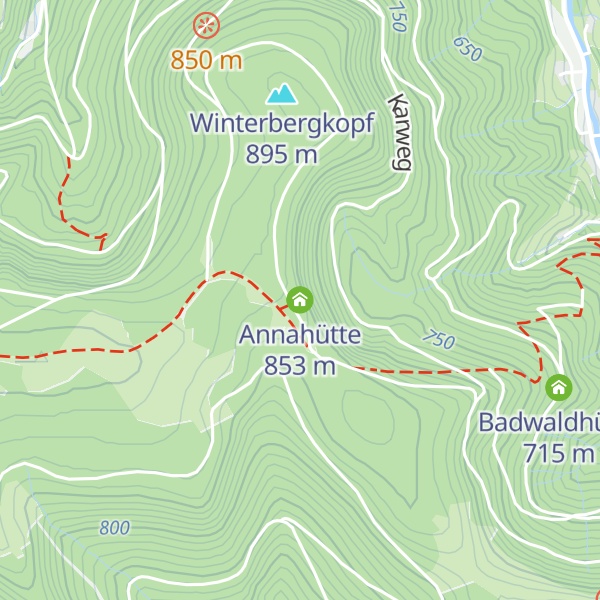Map of Annahütte