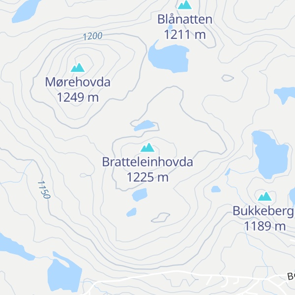 Map of Bratteleinhovda