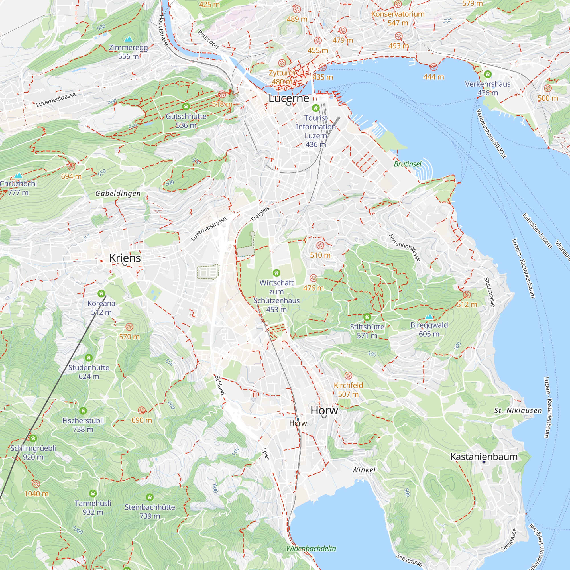 Sportgebäude Allmend map