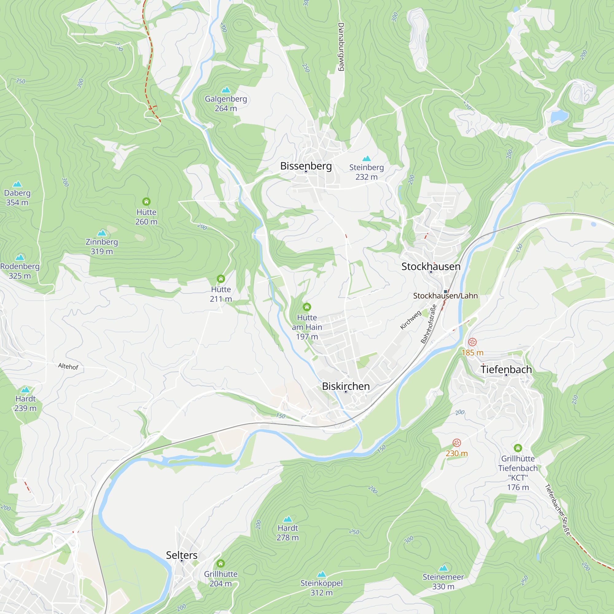 Hütte am Hain map