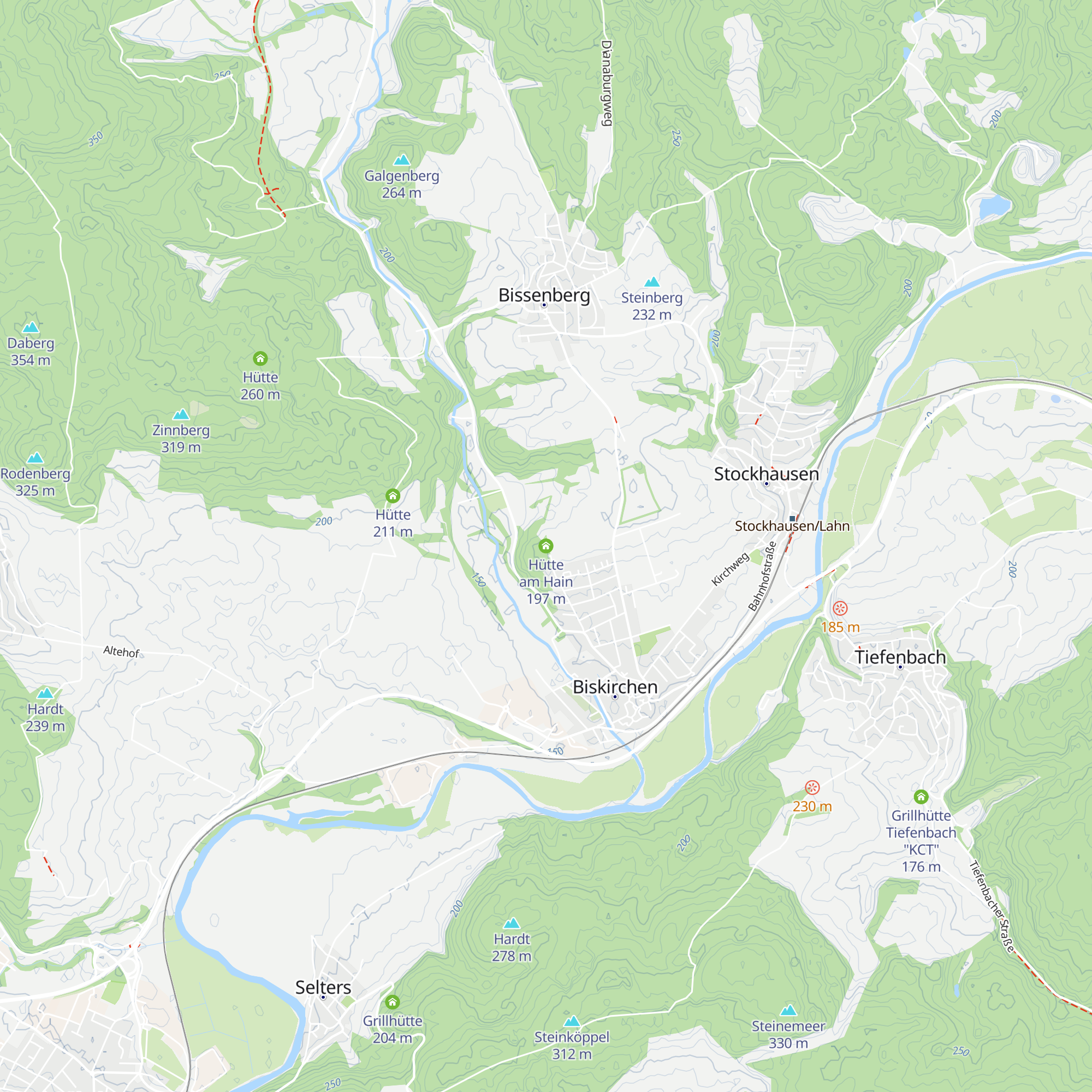 Hütte am Hain map