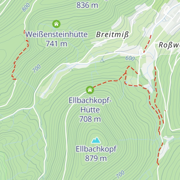 Map of Ellbachkopf-Hütte
