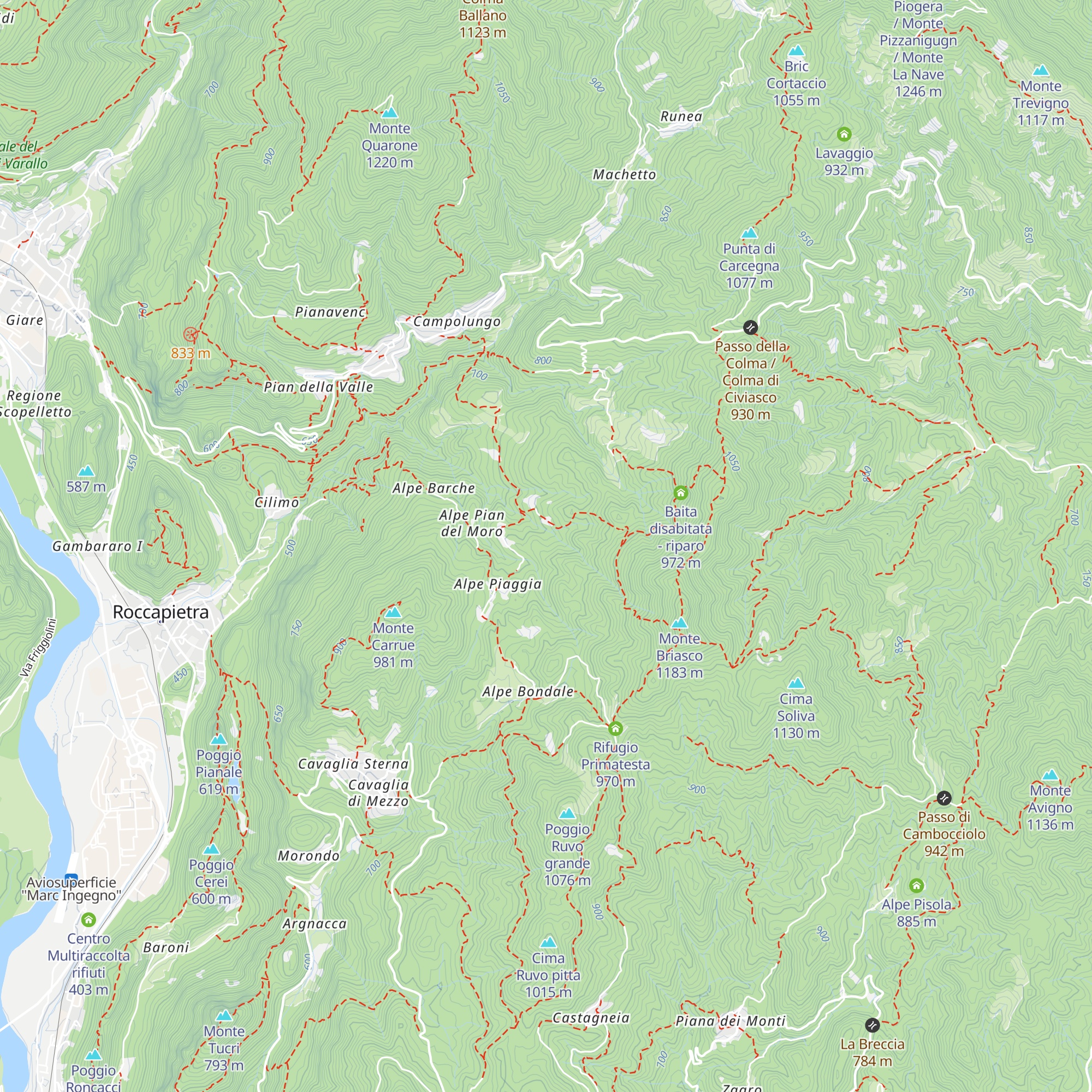 Alpe Prasale map