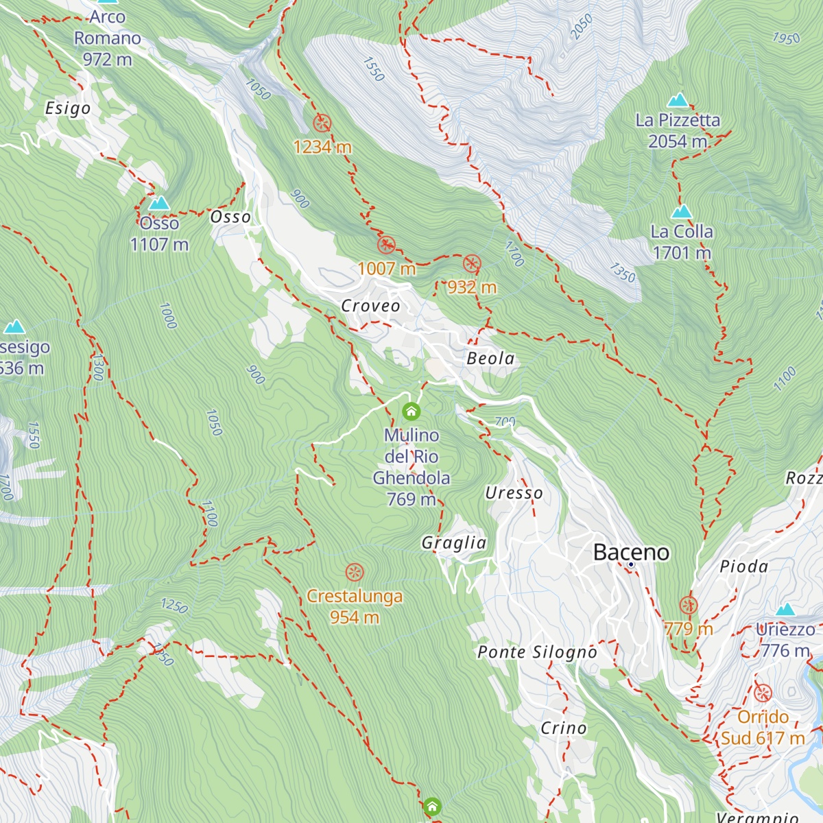Mulino del Rio Ghendola map