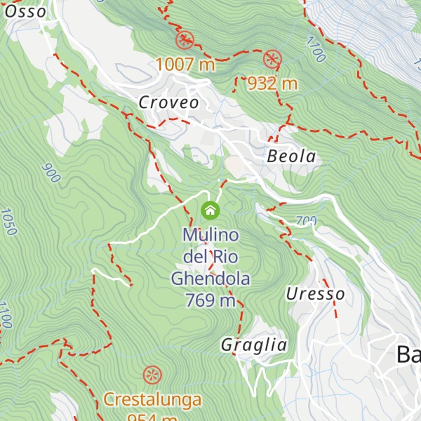 Map of Mulino del Rio Ghendola