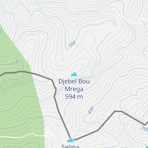 Map of Djebel Bou Mrega