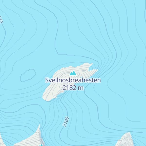 Map of Svellnosbreahesten