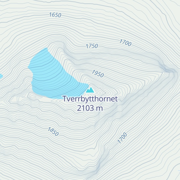 Map of Tverrbytthornet