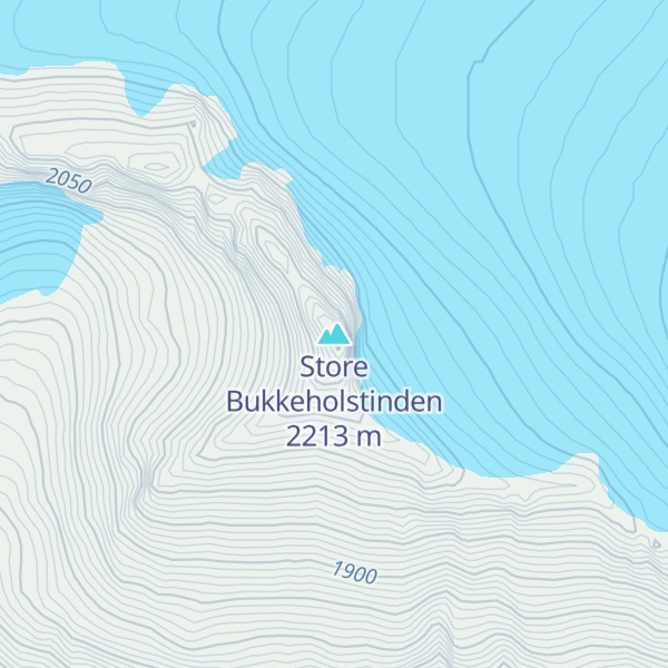 Map of Store Bukkeholstinden