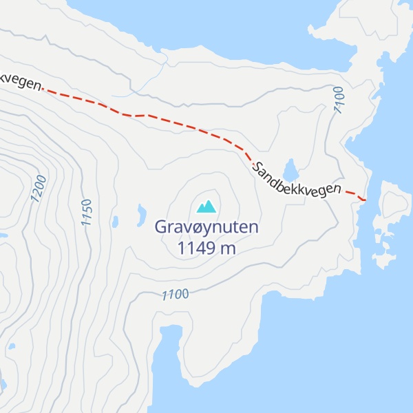 Map of Gravøynuten