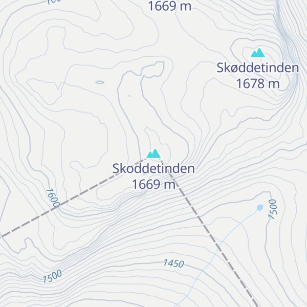 Map of Skoddetinden